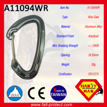 Mousqueton de type D de porte de fil 25KN de vente chaude de Taiwan en aluminium